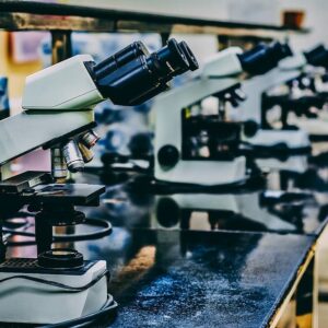 microscopes in a clean room