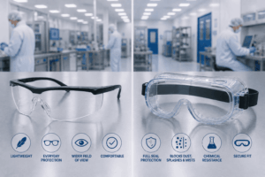 Safety Glasses vs Safety Goggles